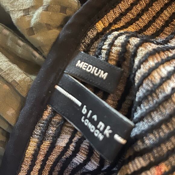 Anthropologie Bl-nk Galina Smocked Midi Dress Size Medium - Picture 4 of 4